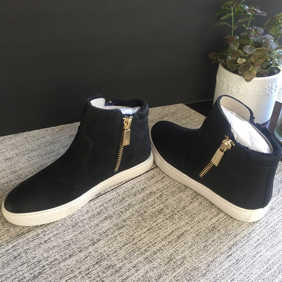 Keneth Cole sneakers women size 5 Kiera nubuck leather High top double z… - Picture 7 of 8